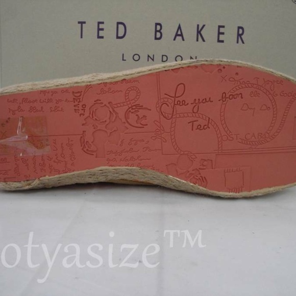 TED BAKER DRILL 2 GOLD TEXTILE CASUAL SHOE SZ 8 - Picture 4 of 8